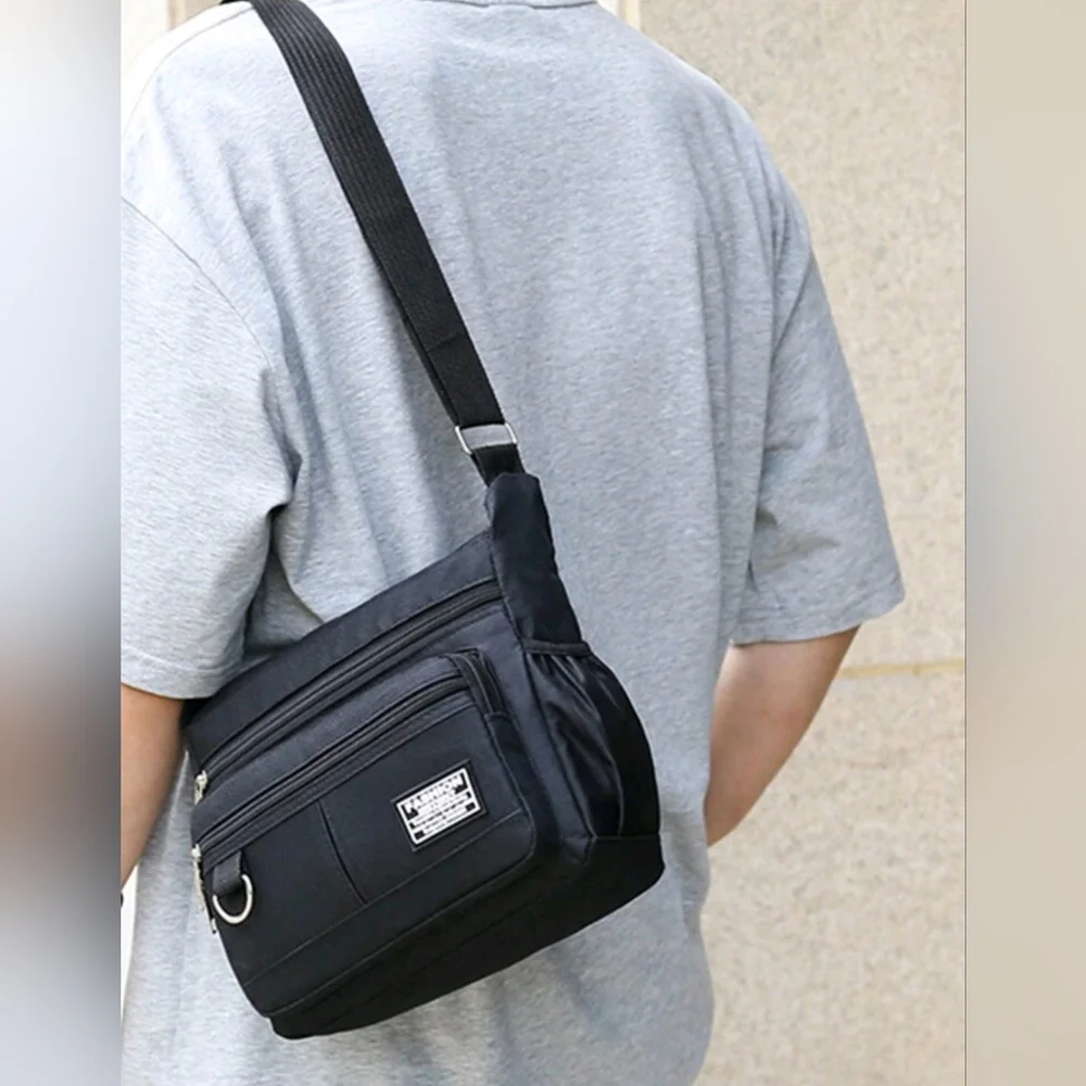 NEW Black Oxford Messenger Bag
